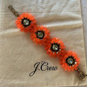 J.Crew Zinnia Orange Floral Bracelet